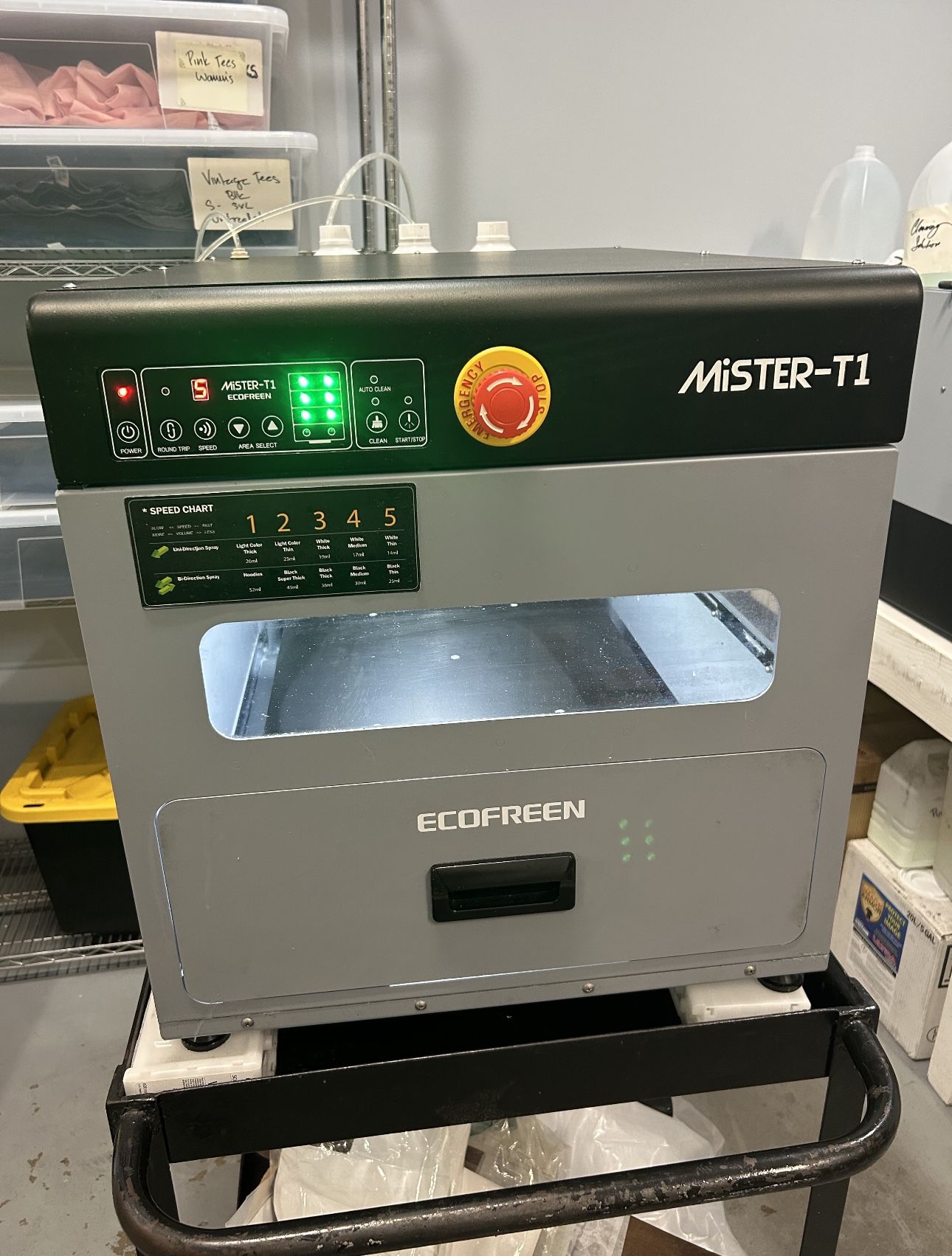 Mister T1 Pretreat Machine Tshirt Sprayer Printing DTG READ INFO