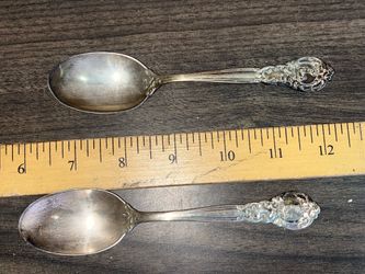 2 Vintage Sterling Silver Spoons Shreve & Co