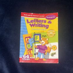 Kindergarten Letters & Writing Homework Helper workbook Teacher Approved 64 fun pages