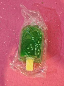 Small Green Jelly Glitter Popsicle Squishy Stress Relief Fidget Squeeze Toy