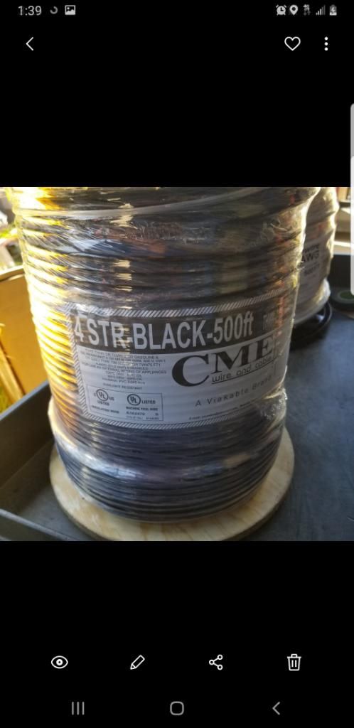 #4 Stranded Wire 500ft [Price Per Roll] 