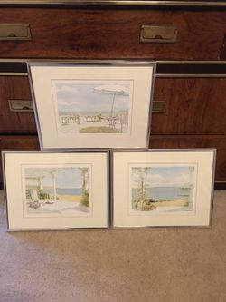 3 PRINTS SUMMER BLUE OCEAN