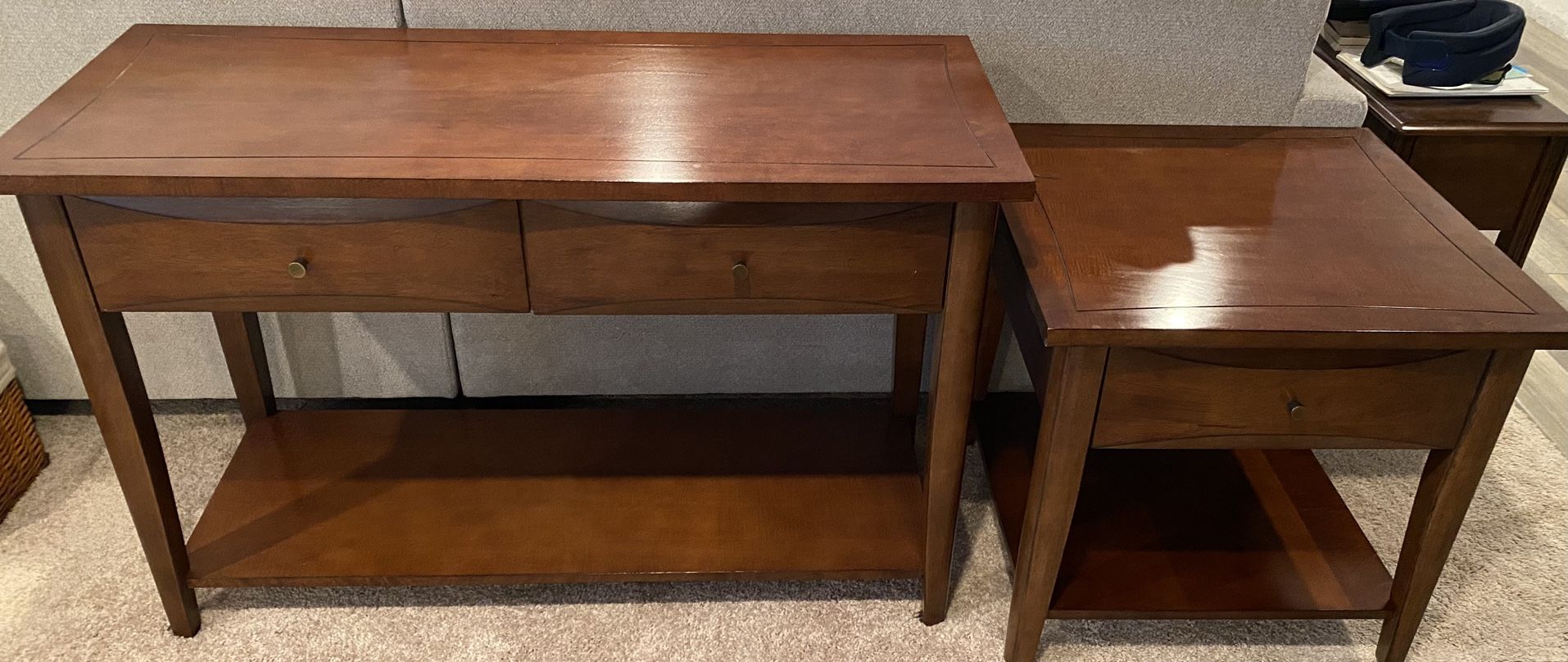 Wood Console Table And End Table