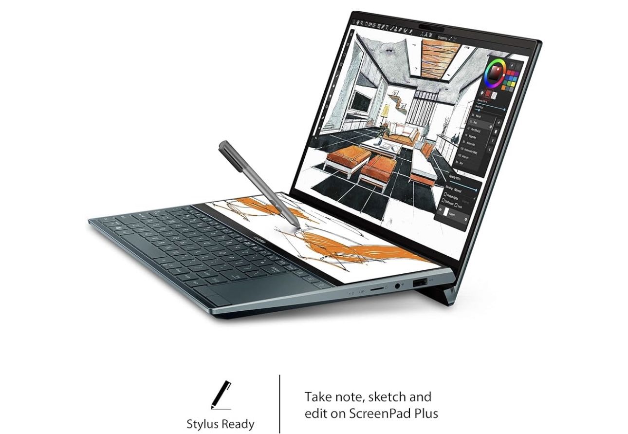 ASUS ZenBook Duo UX482E 14” FHD Touch Display NanoEdge Bezel Touch