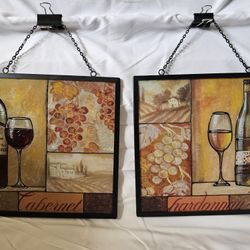 Stained Glass Wine Art
