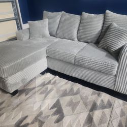 Brand New Artisan Ghost Grey 2pc Chaise Sofas (Tax included in price)