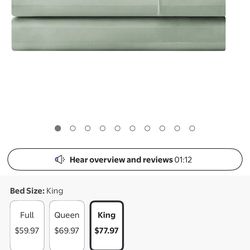 Hotel style king size 6 piece