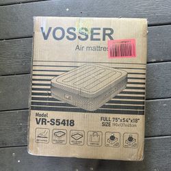 VOSSER Air Mattress Full with Built in Pump, 18" Raised Inflatable Mattress, Thicker Blow Up Mattress 2 Mins Self-Inflation/Deflation, Luxury Upgraded