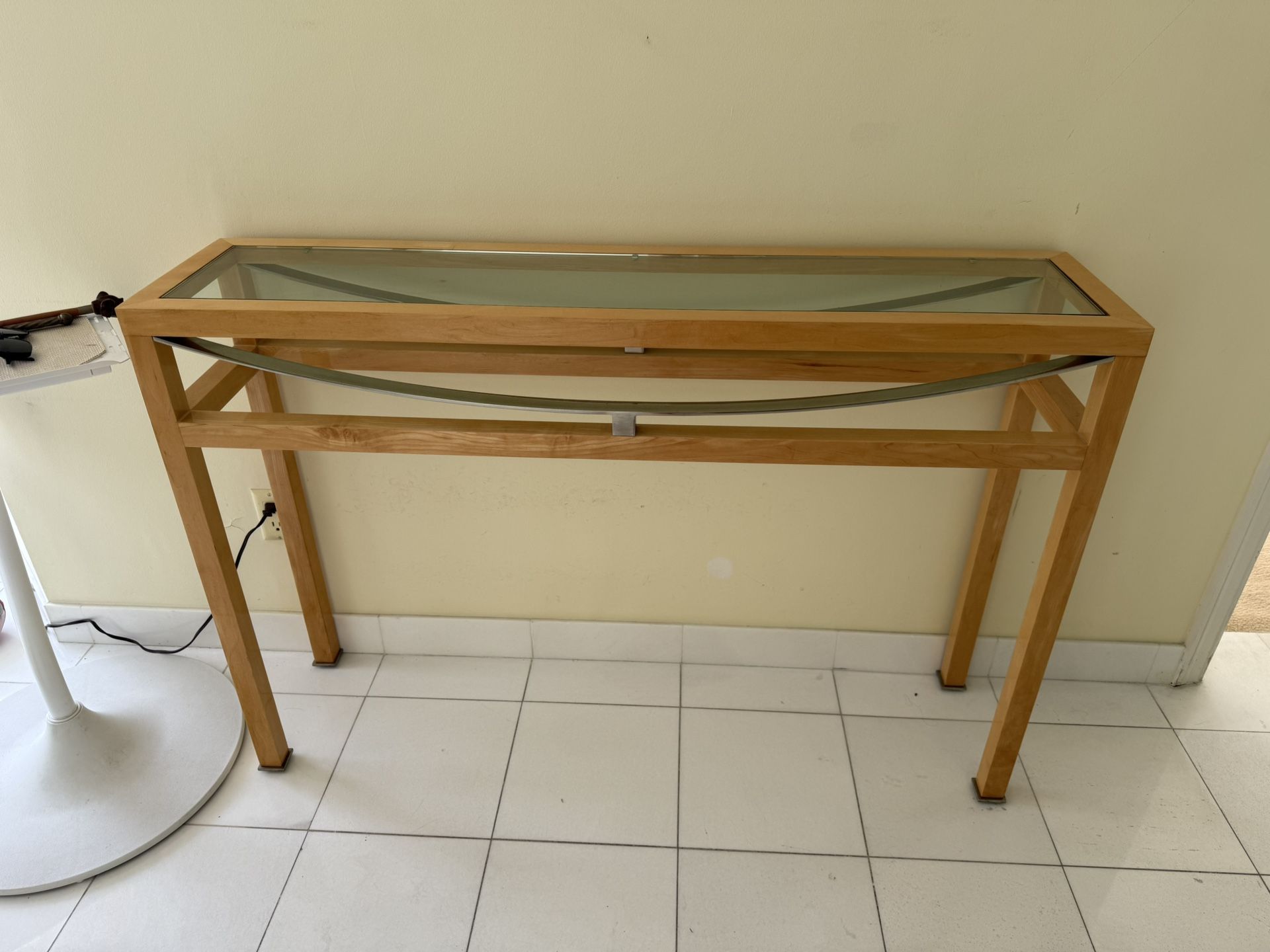 Modern Glass & Wood Table