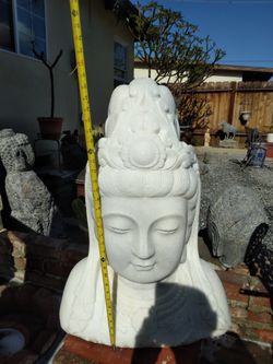 Budda Statue Italian White Marble Hand Carved