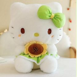 Large Hello Kitty Green Sunflower Plushie!