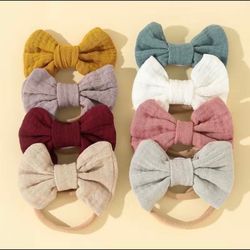 8 baby girl bow headbands