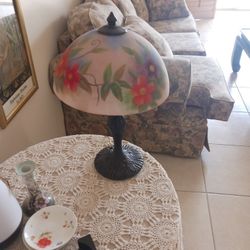 Vintage Lamp Handpainted 