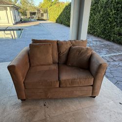 Sofa, Cocktail Table, End Table And 3 Stool Chairs