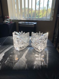 Crystal candle holders