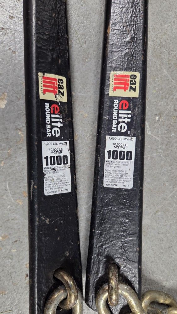 🔩 Eaz-Lift Elite 1,000 lb Round Bars (Pair) – $80 OBO
