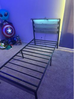 Twin bed frame with rgb ligths