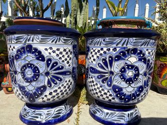 Macetas de Talavera y Decoraciónes ,diferentes diseños y diferentes$$precios .