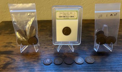 Indian head penny and wheat penny lot