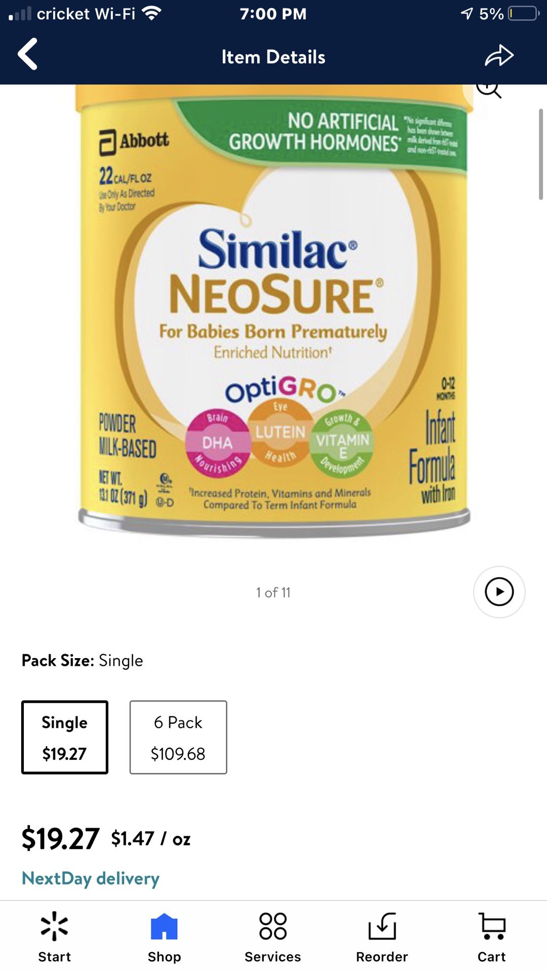 Similac neosure opti Grow 5 Sealed Cans