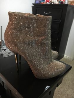 Glitter gold heels