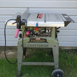Craftsman Limited Edition 2.7 HP Table Saw with Stand – Works Great!