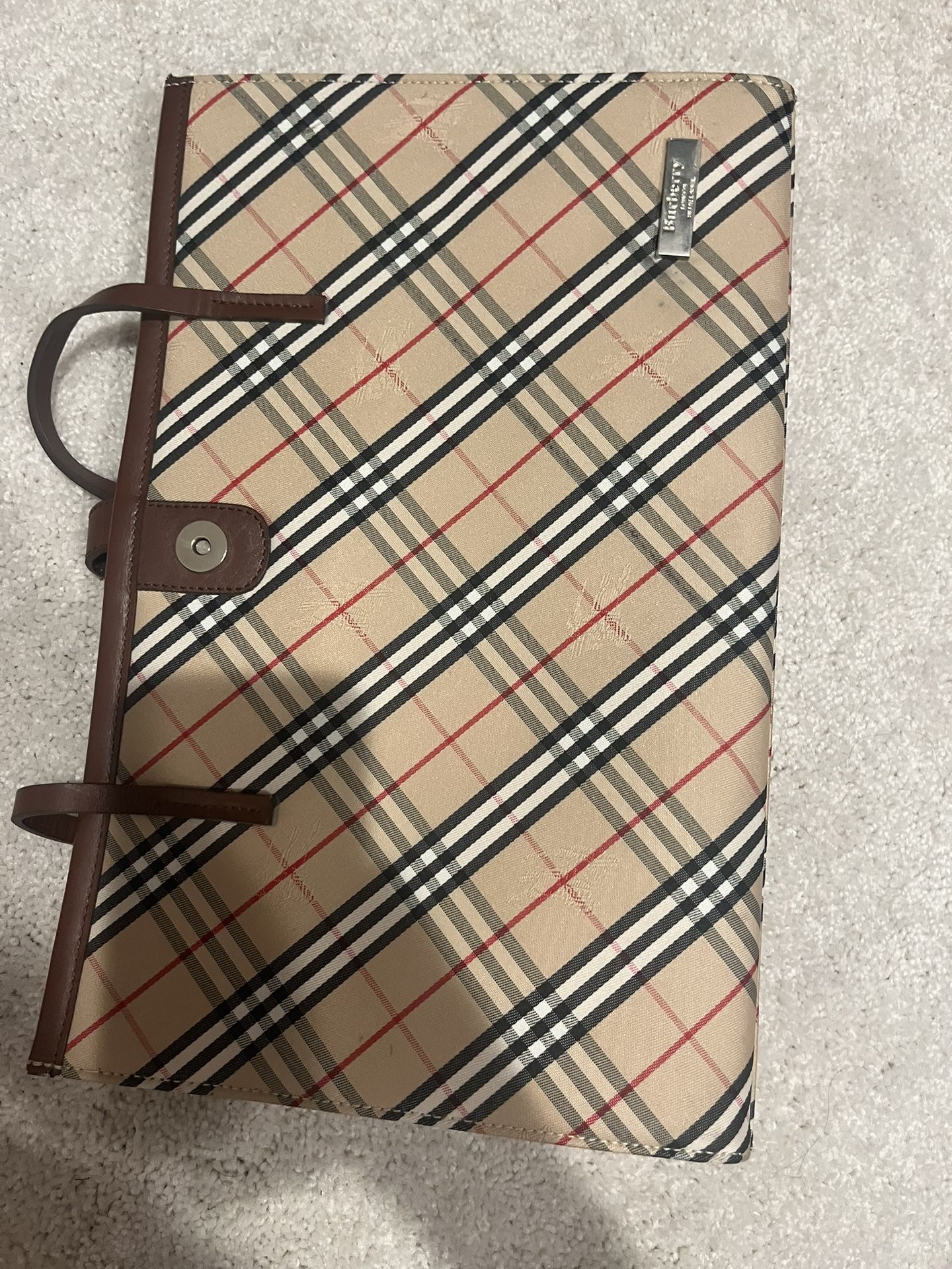 Burberry Mini Vintage Check Two Handle Title Bag
