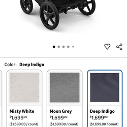 NEW Bugaboo Donkey 6 Single-to-Double Side-by-Side Stroller All-Terrain Stroller for Newborn and Toddler (Deep Indigo)