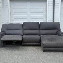 Sectional Couch Power Recliner Ashley Great Condition Delivery Available 