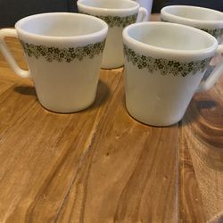 Vintage Pyrex Crazy Daisy Spring Blossom Coffee Cups Mugs