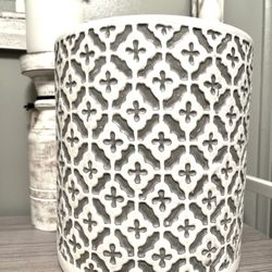 Gray And White Flower Pots