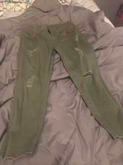 Olive green jeans