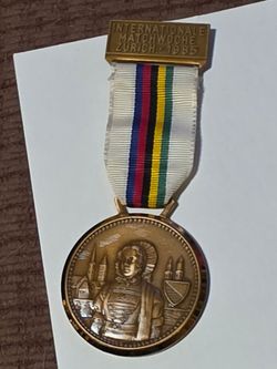 Shooting Medal Marksmanship Rifle 1985 Swiss Germany