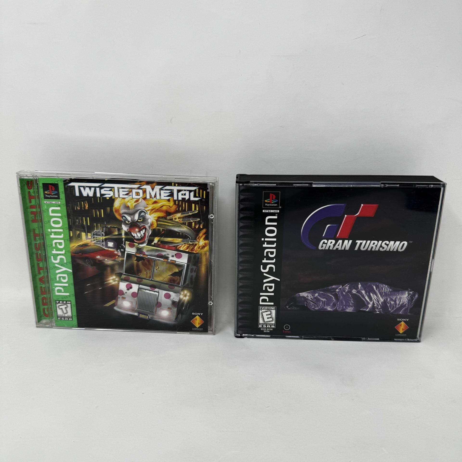 Twisted Metal PlayStation 1 PS1 CIB Greatest Hits + Gran Turismo Black Label