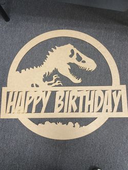 Jurassic bday Sign