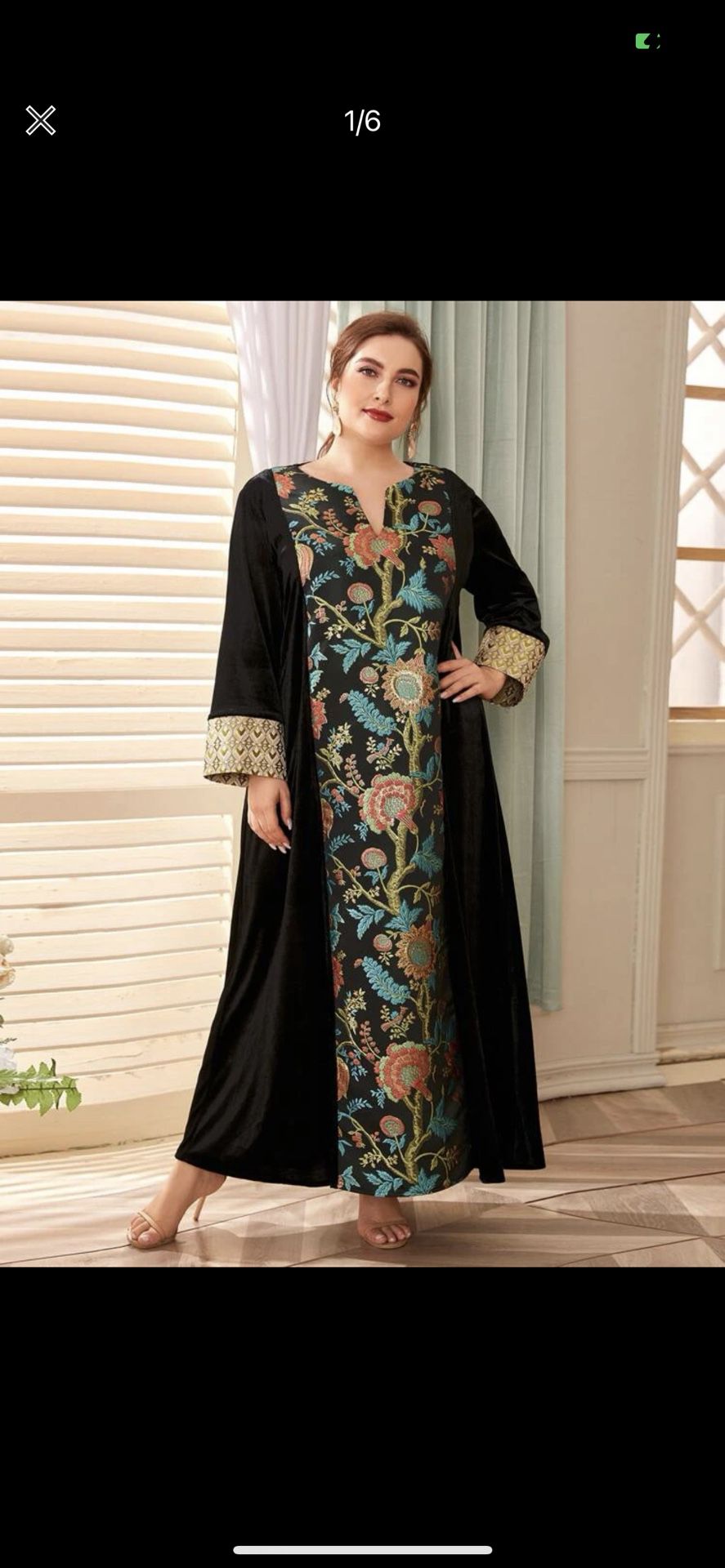 Very Beautiful  Fancy Banarci Fabric And Velvet Fabric Long Dress  Size XXXL New