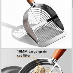 Cat Litter Scoop 304 Stainless Steel Litter Shovel, Heavy Duty