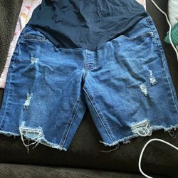 Maternity Denim Shorts 