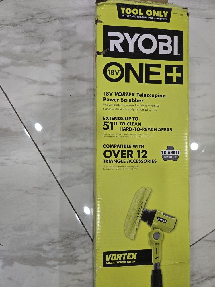 RYOBI ONE+ 18V Cordless Telescoping Power Scrubber (Tool Only)