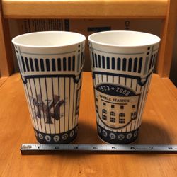 2008 NEW YORK YANKEES Stadium Souveniro 3D Cup, Lot Of 2