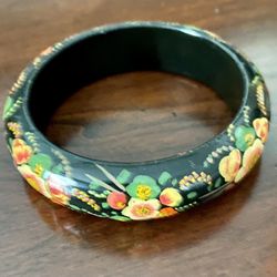 Woman’s Bangle Painted Wooden Bracelet