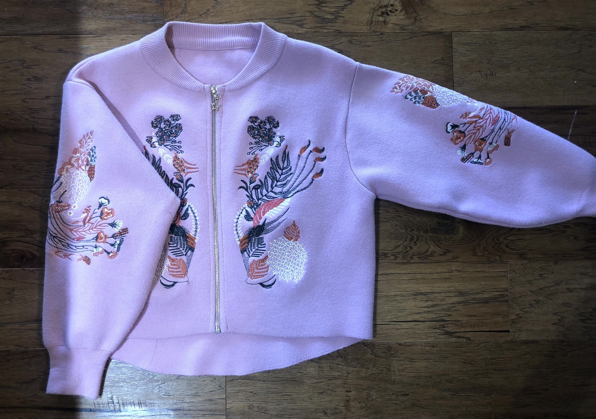 Pink Heavy Knit Jacket