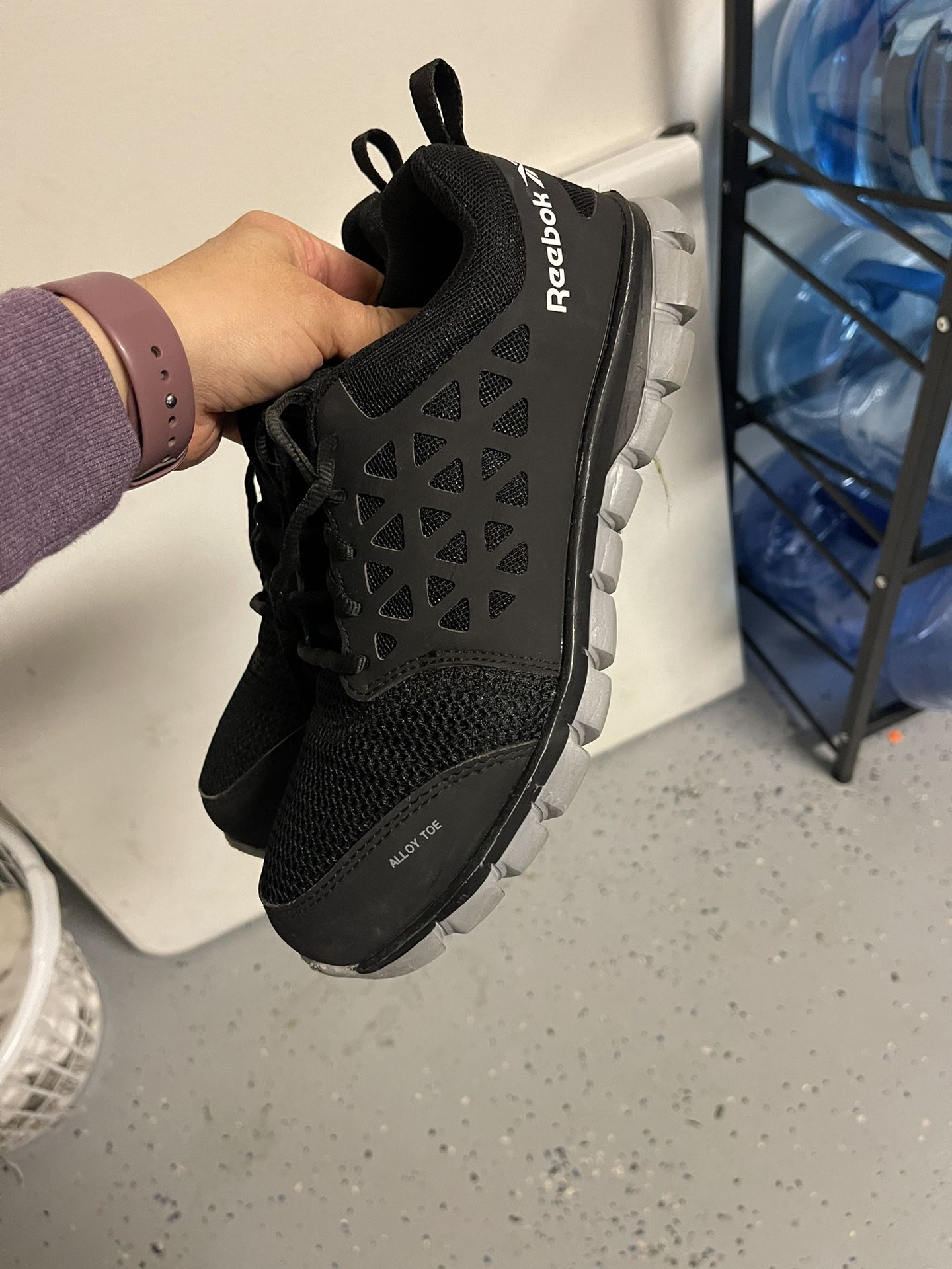 Reebok brand work shoe Steel Toe, women's size 10. and 2 more free