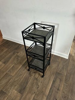 3 Tier Rolling Metal Cart