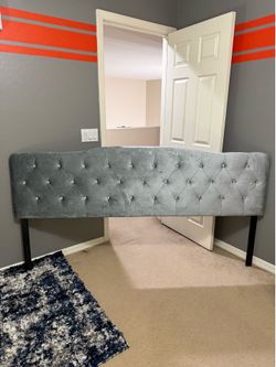 King Bed Headboard - Grey