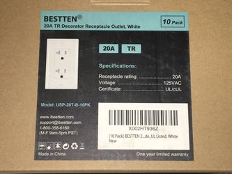 NEW Ten 20 Amp Receptacle (outlet)
