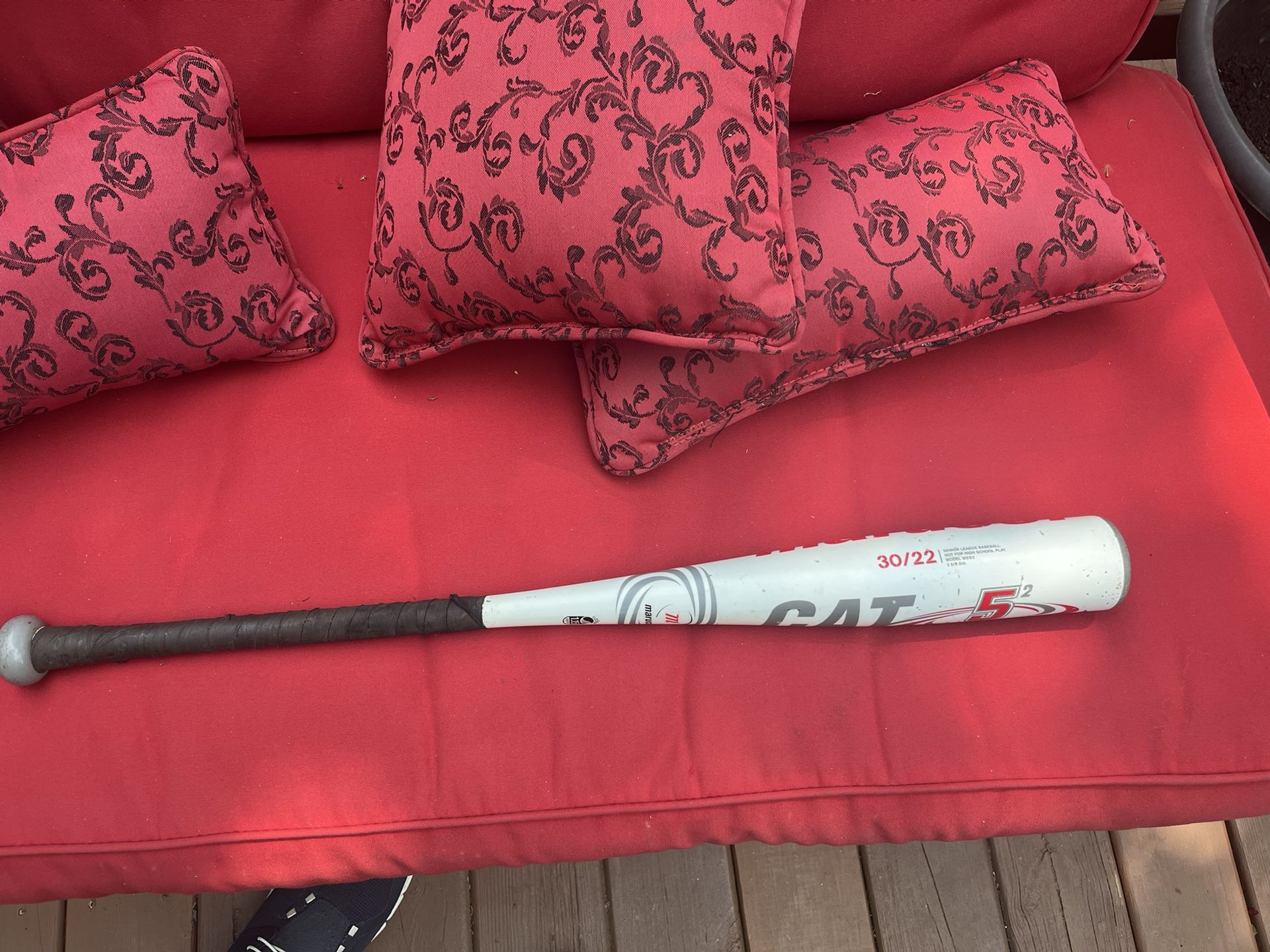 Used Marucci Cat 5 30/22 (-8) 2 5/8" USSSA Alloy Senior Baseball BAT MSB2 bat