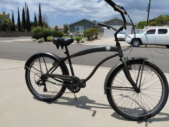 Greenline Army theme 7 speed   Beach Cruiser Bicycle