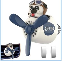 Cute Cartoon Pilot Car Diffuser Propeller Automotive Air Outlet Fan Car Aromatherapy Diffuser, Animal Pilot Car Air Freshener Vent Clip For Car Interi