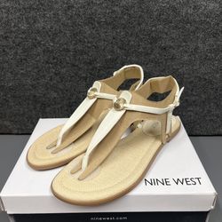 Nine West Women's Dayna Round Toe Casual Flat Sandals Size 10